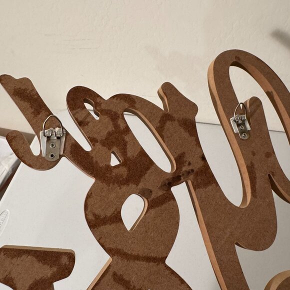 Wooden Wall Decor | “You & Me” Script Sign | Rustic Home Accent - Picture 2 of 2